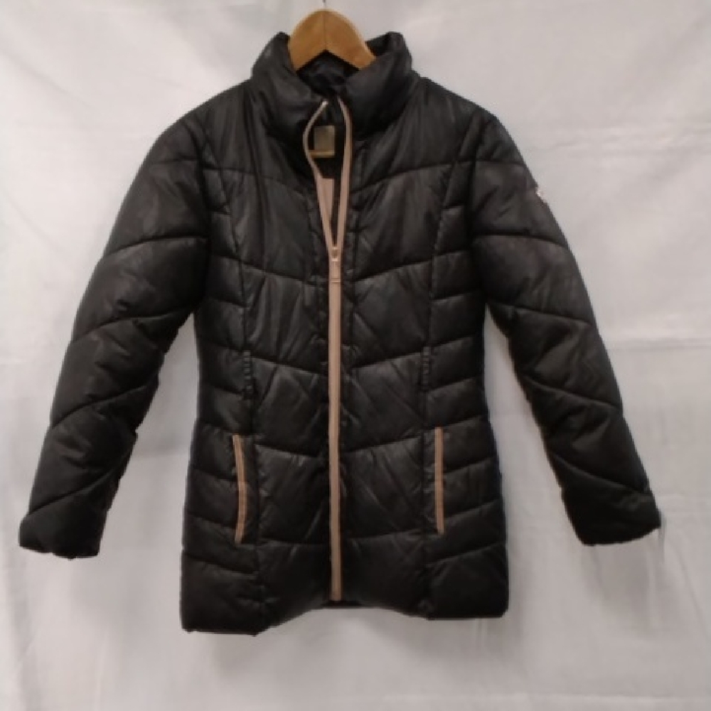 Michael Kors Black and Tan Kids Puffer Jacket